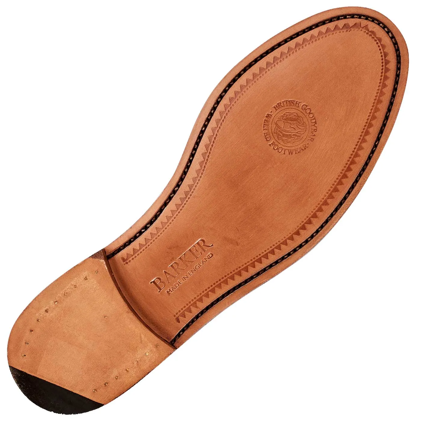 40% OFF BARKER Mirfield Shoes - Mens Oxford Semi Brogue - Dark Walnut Calf - Size: UK 10