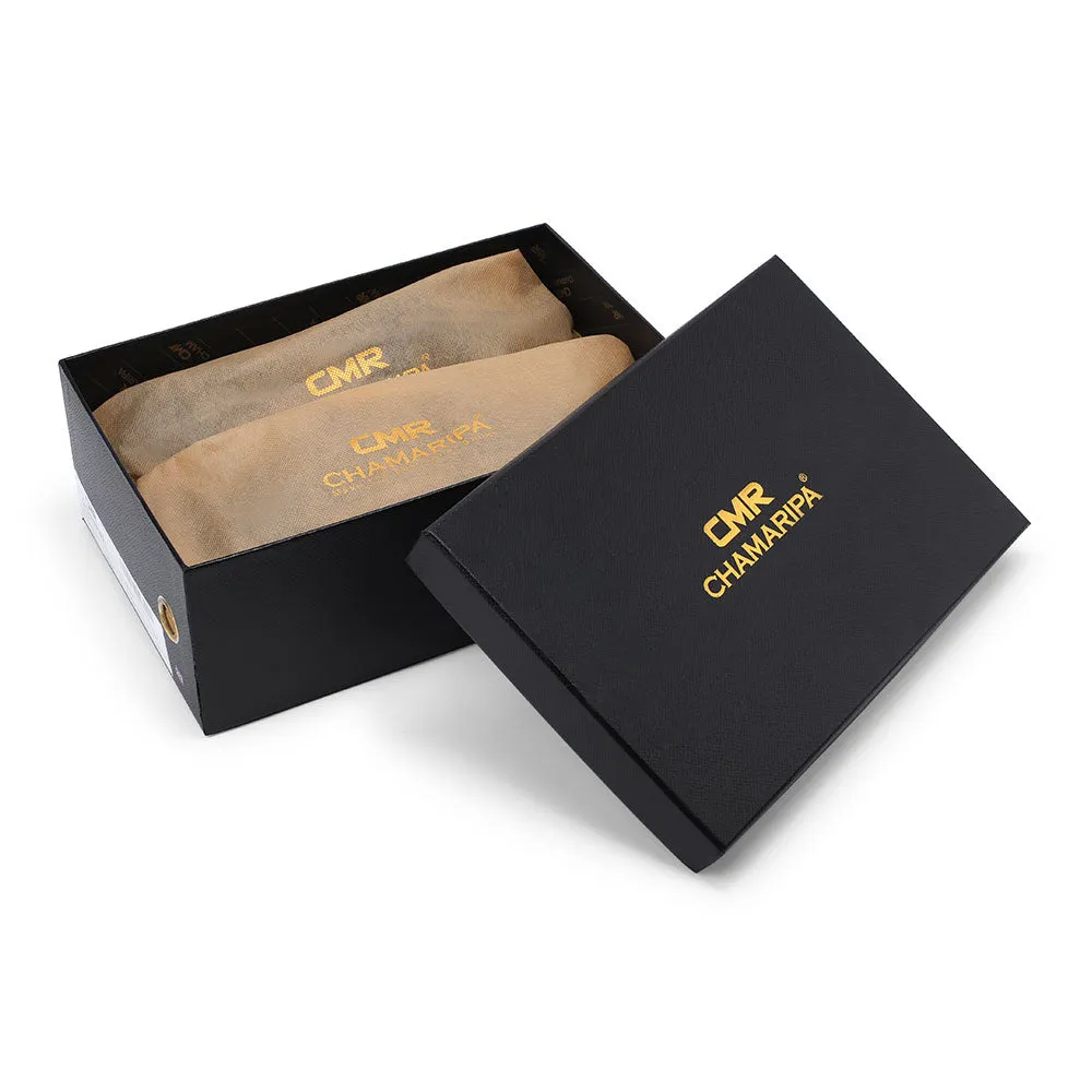 7CM/2.76 Inches CMR CHAMARIPA Men’s Elevator Dress Shoes - Yellow Brown Shell Cordovan Full Brogue Derby