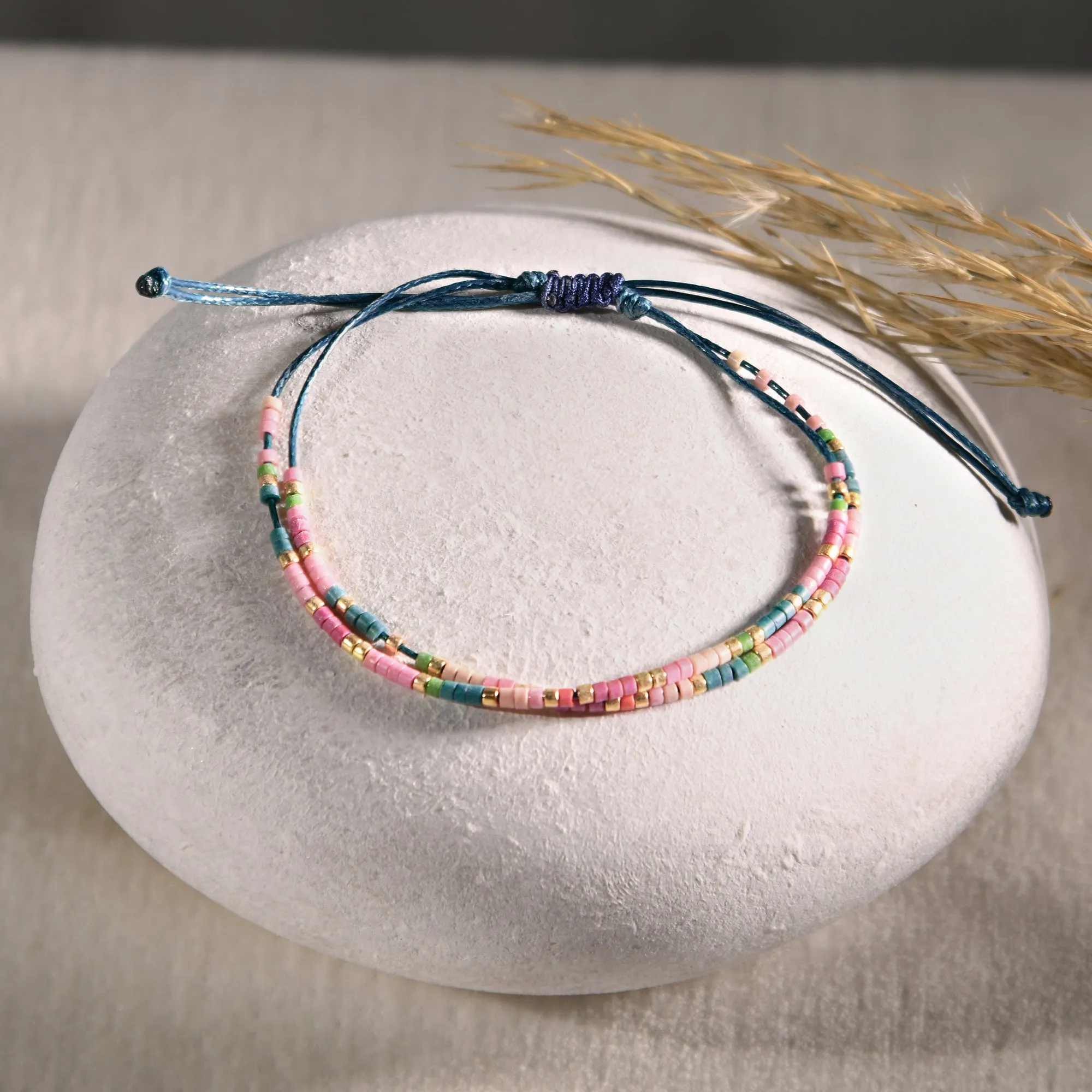 Accessorize London Women's Z Real Gold Plated Multi Fine Beaded Friendship Bracelet