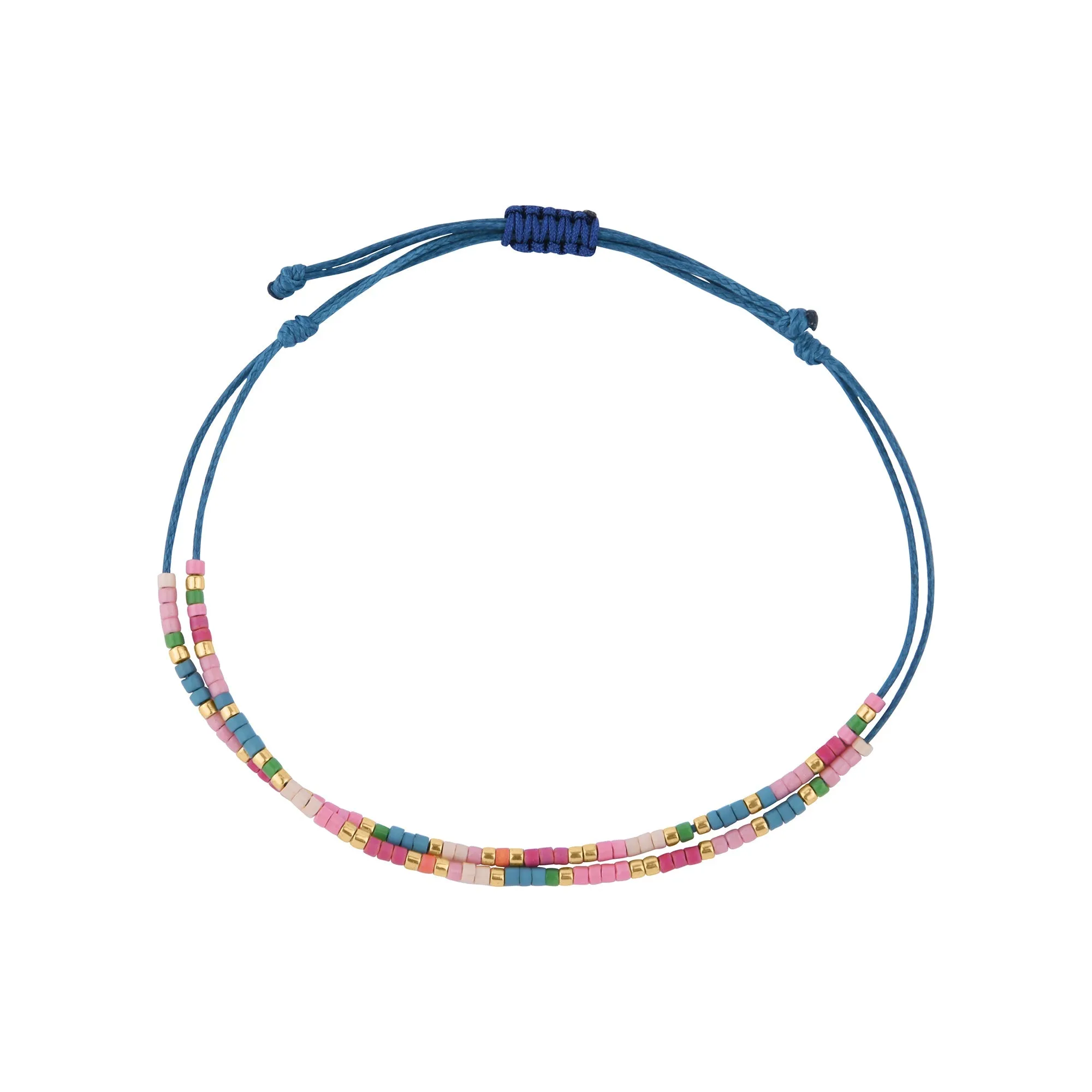 Accessorize London Women's Z Real Gold Plated Multi Fine Beaded Friendship Bracelet