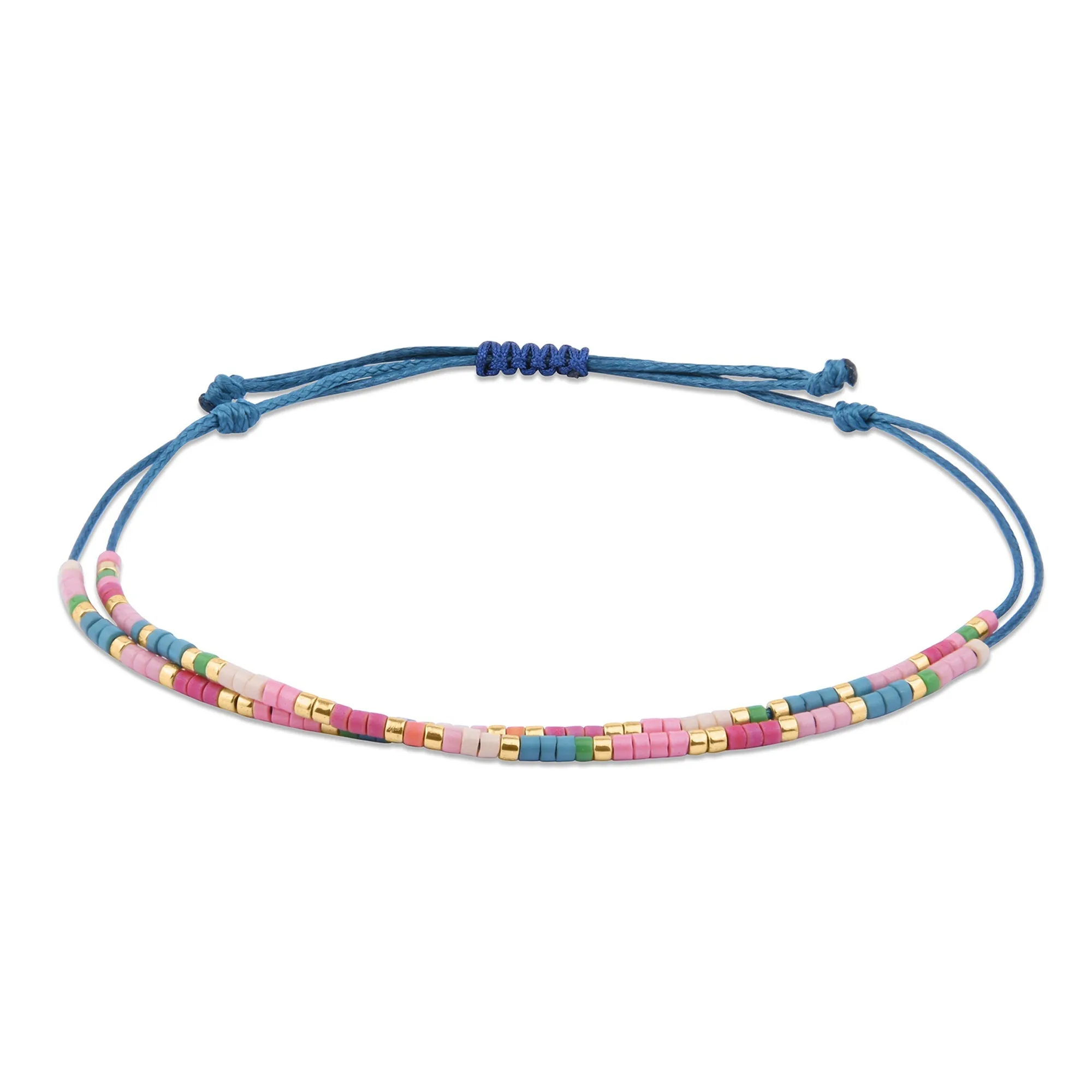 Accessorize London Women's Z Real Gold Plated Multi Fine Beaded Friendship Bracelet