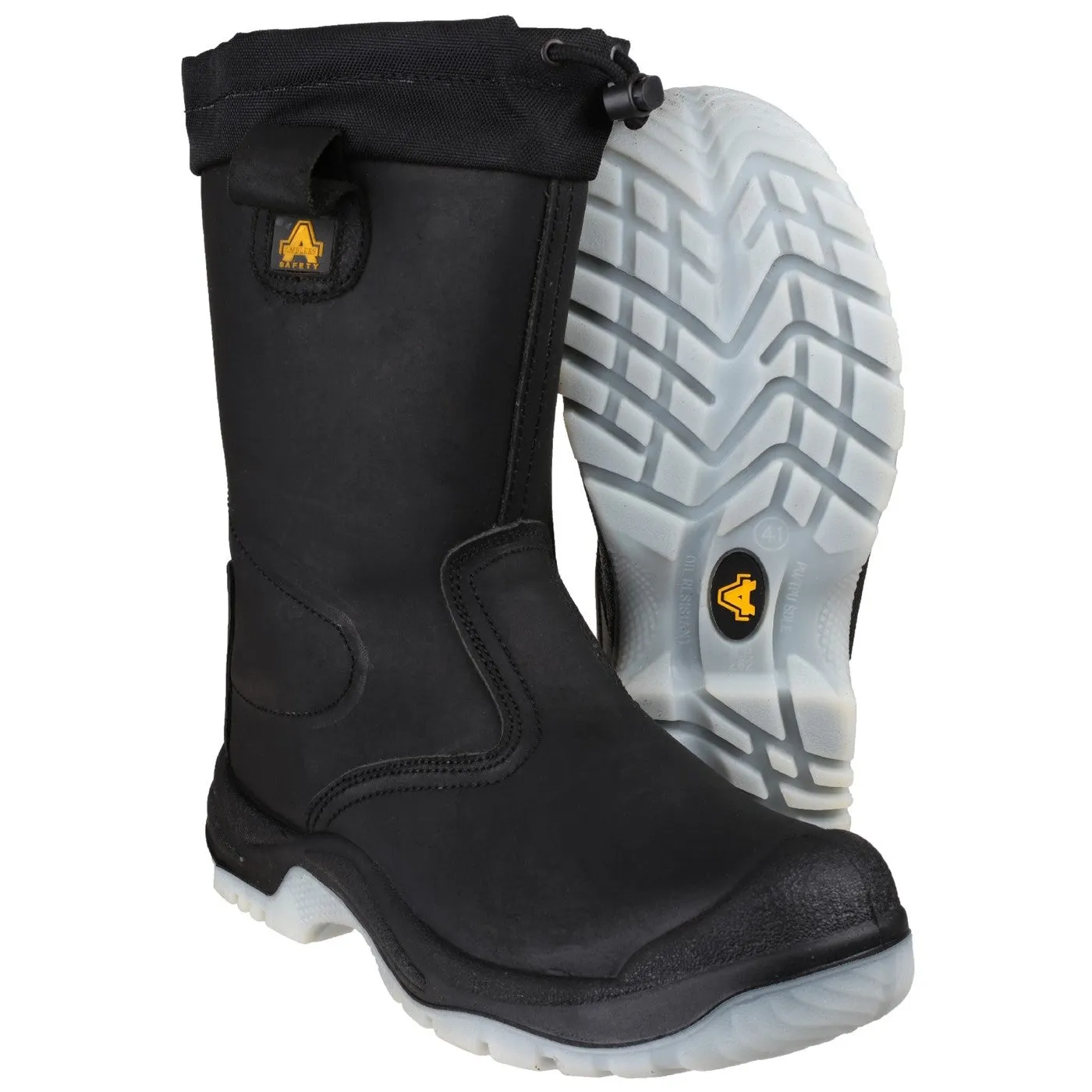 Amblers Safety FS209 Water Resistant Pull On Safety Rigger Boot S3 Black
