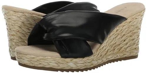 Anne Klein Women's Winnie Espadrille Wedge Sandal, Off White, 10