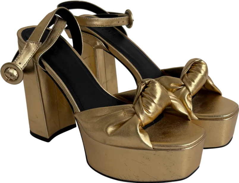 ASOS Metallic Nikita Knotted Platform Heels UK 7 EU 40 👠