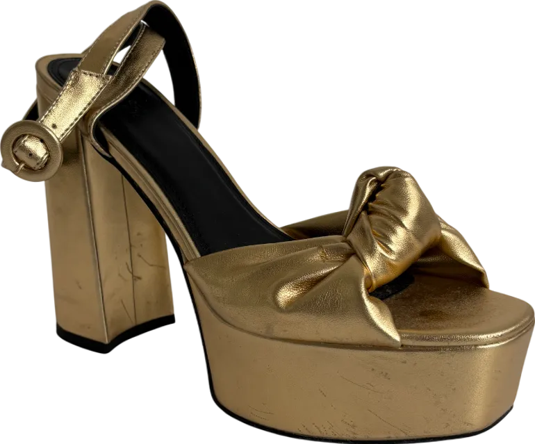 ASOS Metallic Nikita Knotted Platform Heels UK 7 EU 40 👠