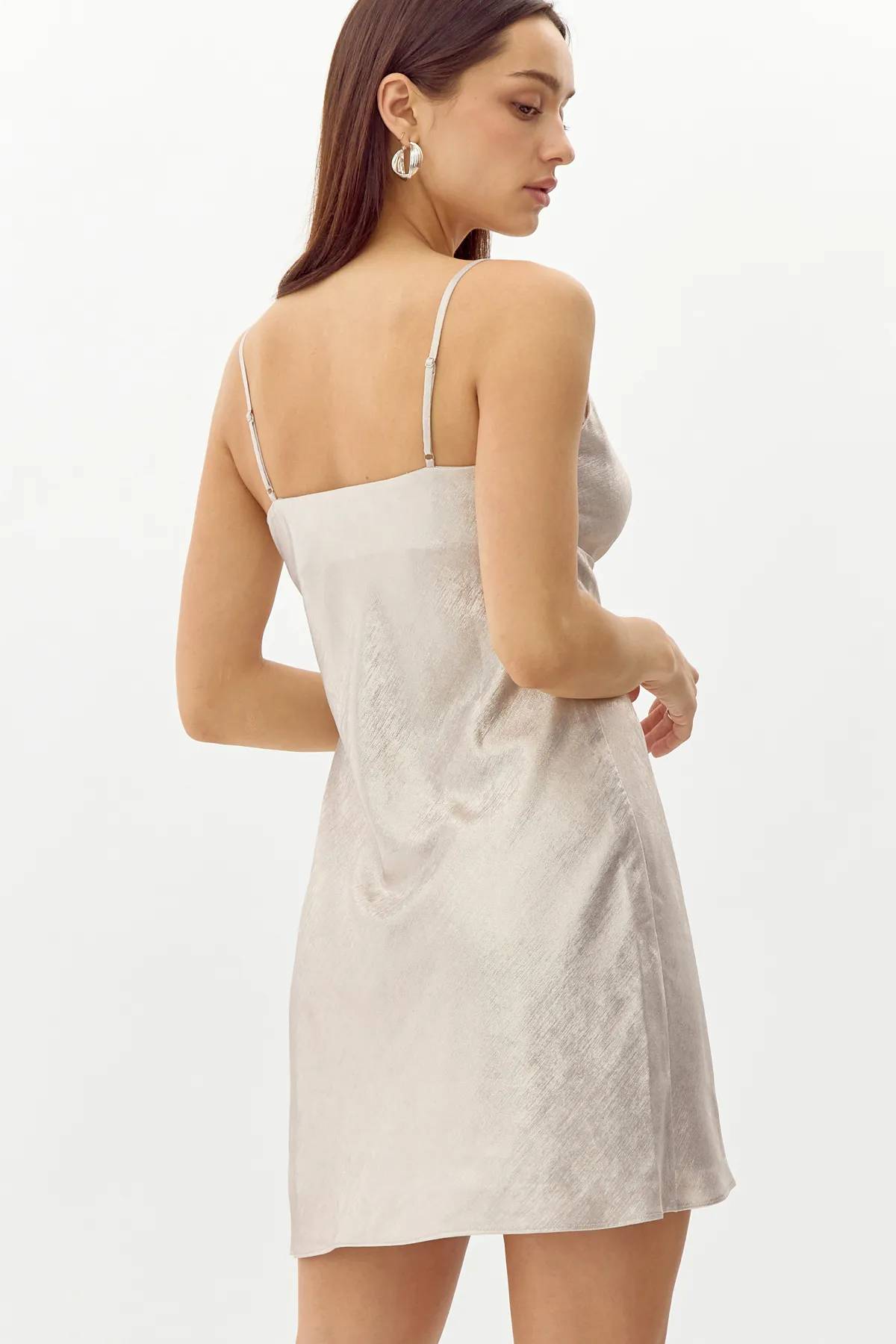 Atrina Metallic Mini Dress
