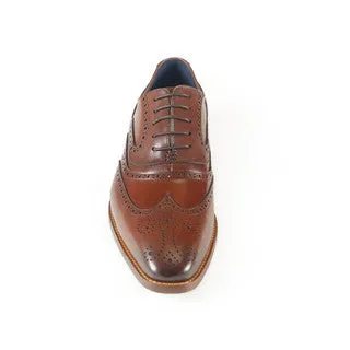AZOR LA MODE Alaska Classic Oxford Wingtip Brogues – Brown