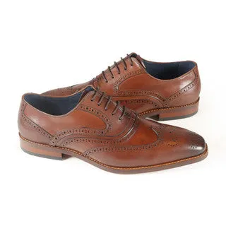 AZOR LA MODE Alaska Classic Oxford Wingtip Brogues – Brown