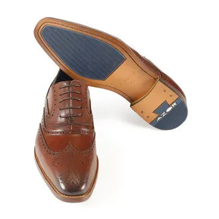 AZOR LA MODE Alaska Classic Oxford Wingtip Brogues – Brown