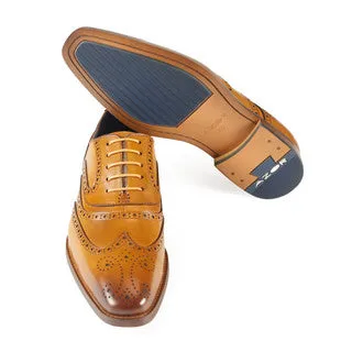 AZOR LA MODE Alaska Classic Oxford Wingtip Brogues – Tan
