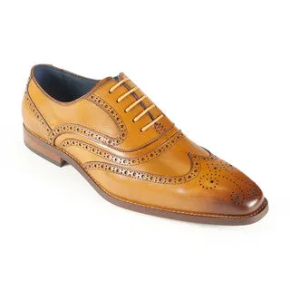 AZOR LA MODE Alaska Classic Oxford Wingtip Brogues – Tan