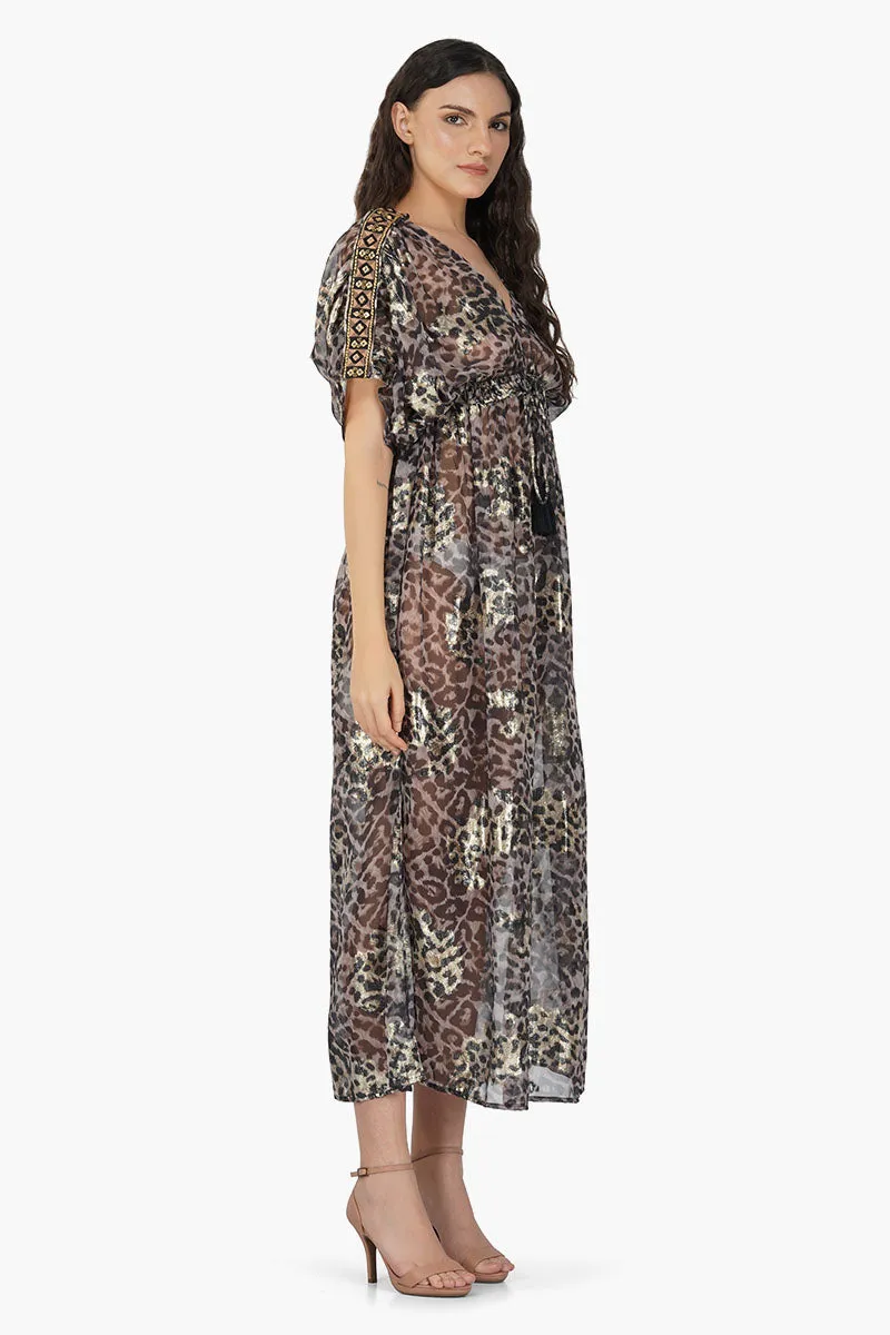 Black Panther Shiny Maxi Dress