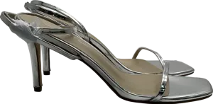 boohoo Metallic Wide Fit Barely There Low Stiletto Heels UK 6 EU 39 👠