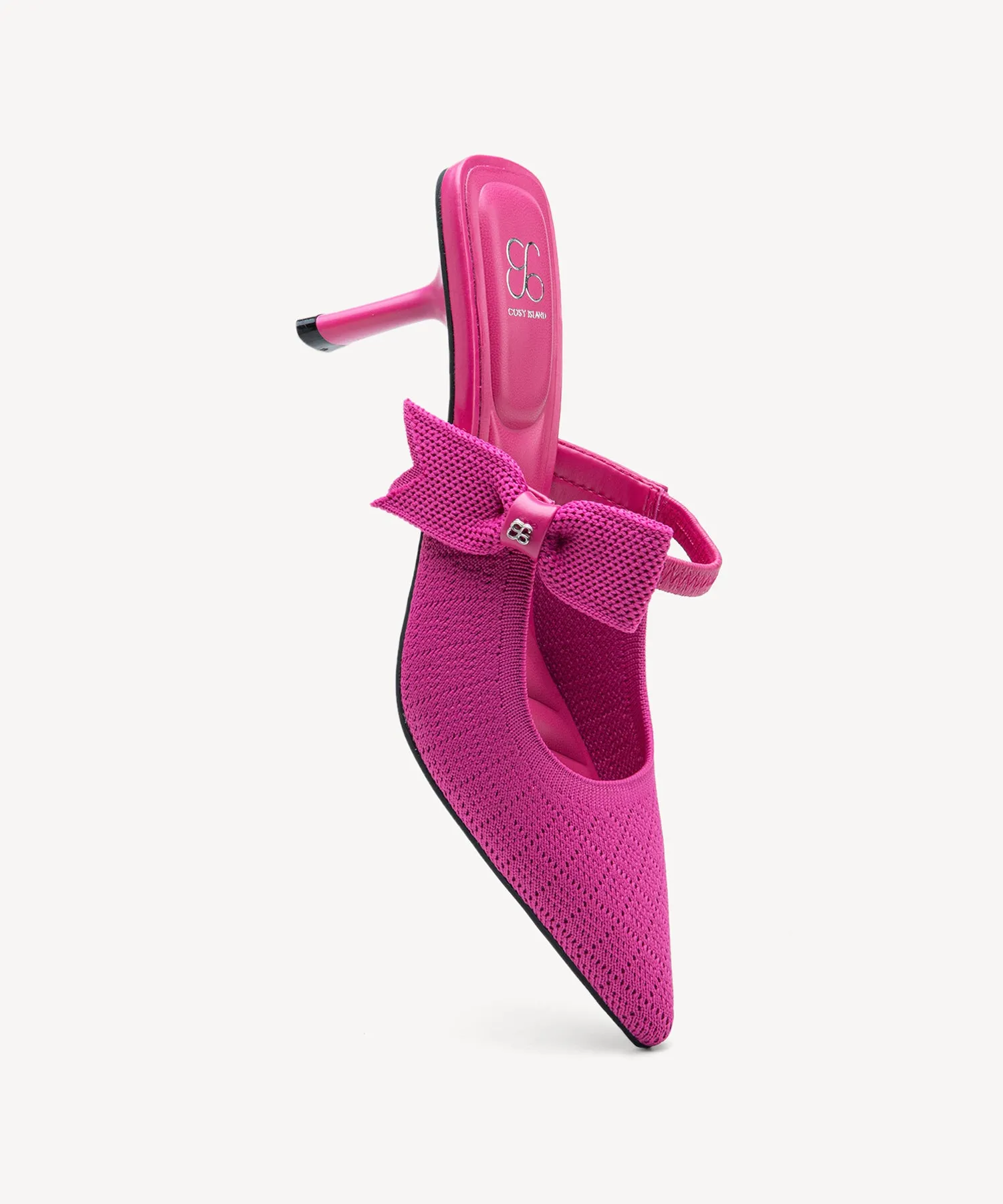 Bowknot Grace Pointed Toe Heeled Mules