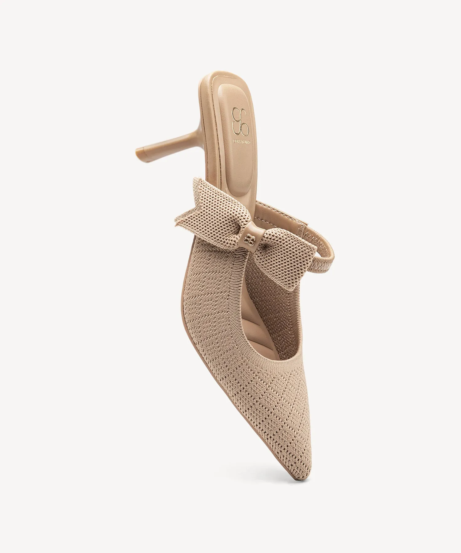 Bowknot Grace Pointed Toe Heeled Mules