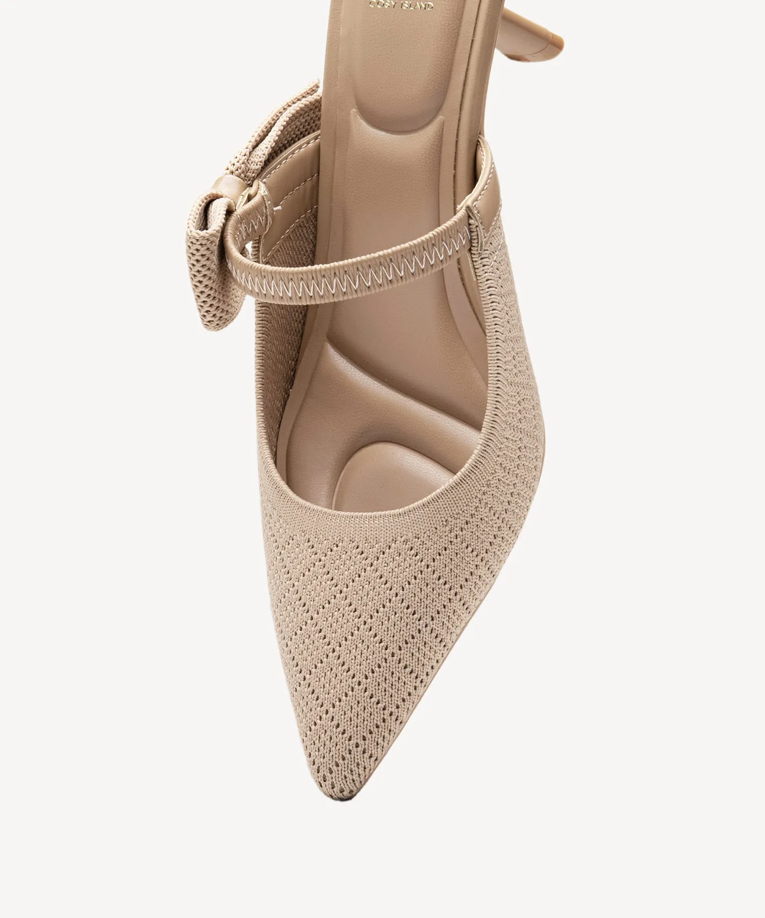 Bowknot Grace Pointed Toe Heeled Mules