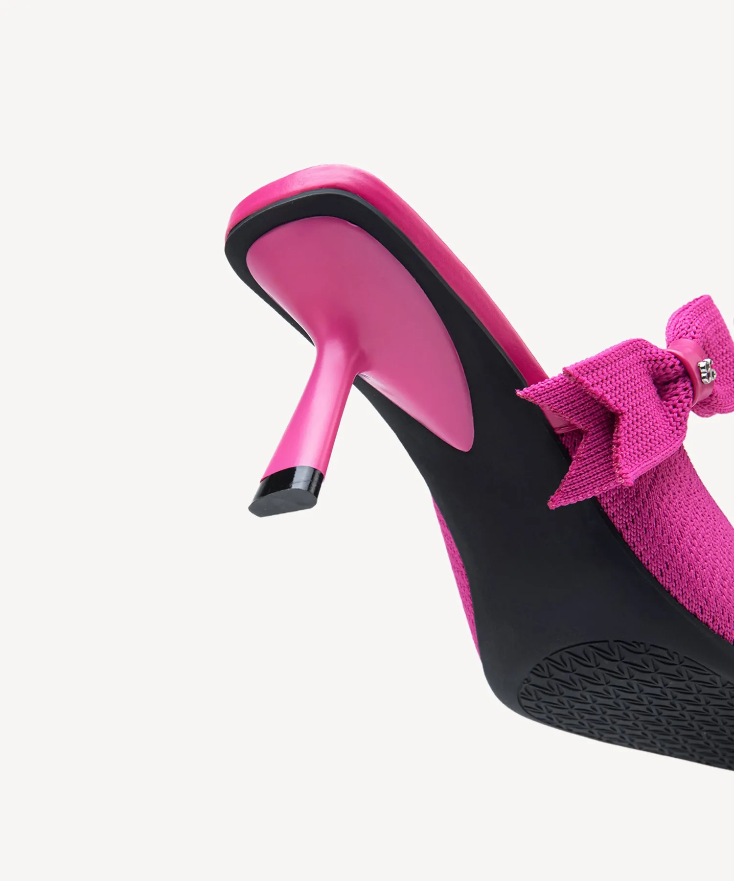 Bowknot Grace Pointed Toe Heeled Mules