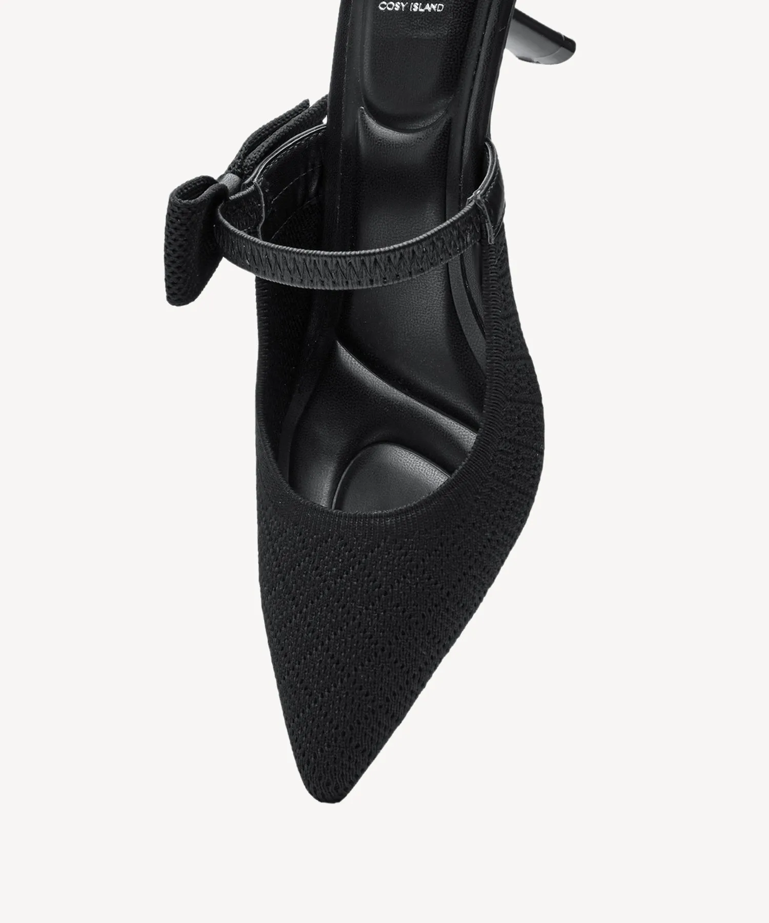 Bowknot Grace Pointed Toe Heeled Mules