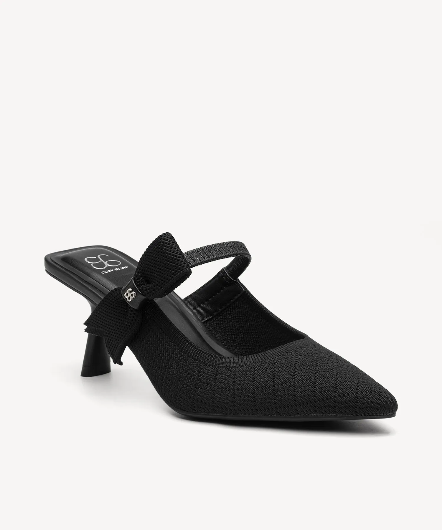 Bowknot Grace Pointed Toe Heeled Mules