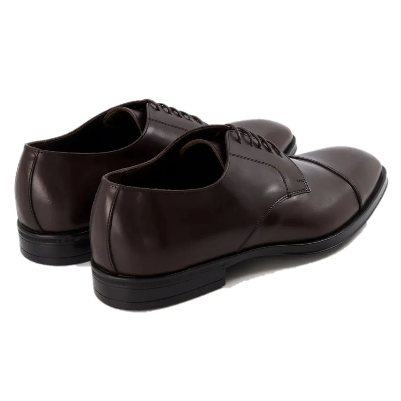 Canali Derby in Brown Distressed Calfskin