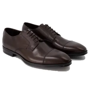 Canali Derby in Brown Distressed Calfskin