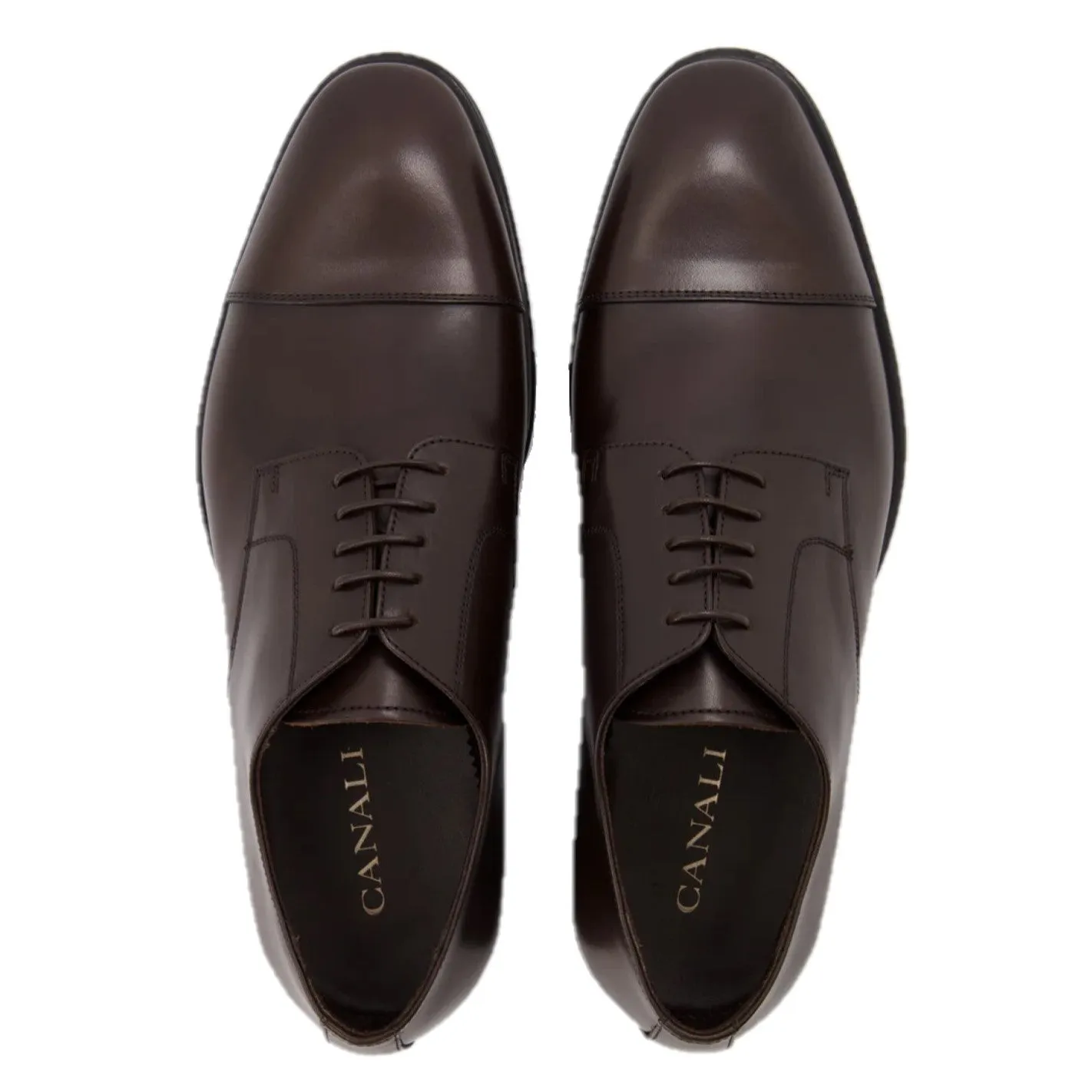 Canali Derby in Brown Distressed Calfskin