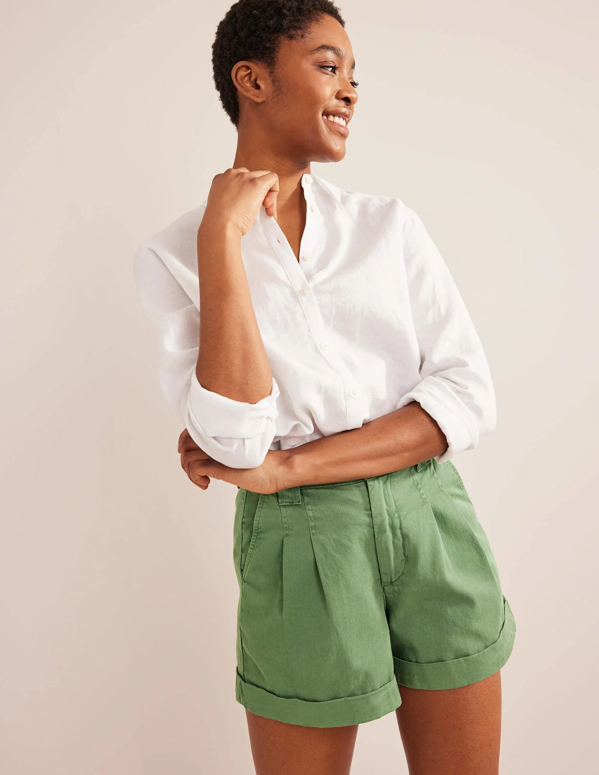Casual Cotton Shorts-Seaspray