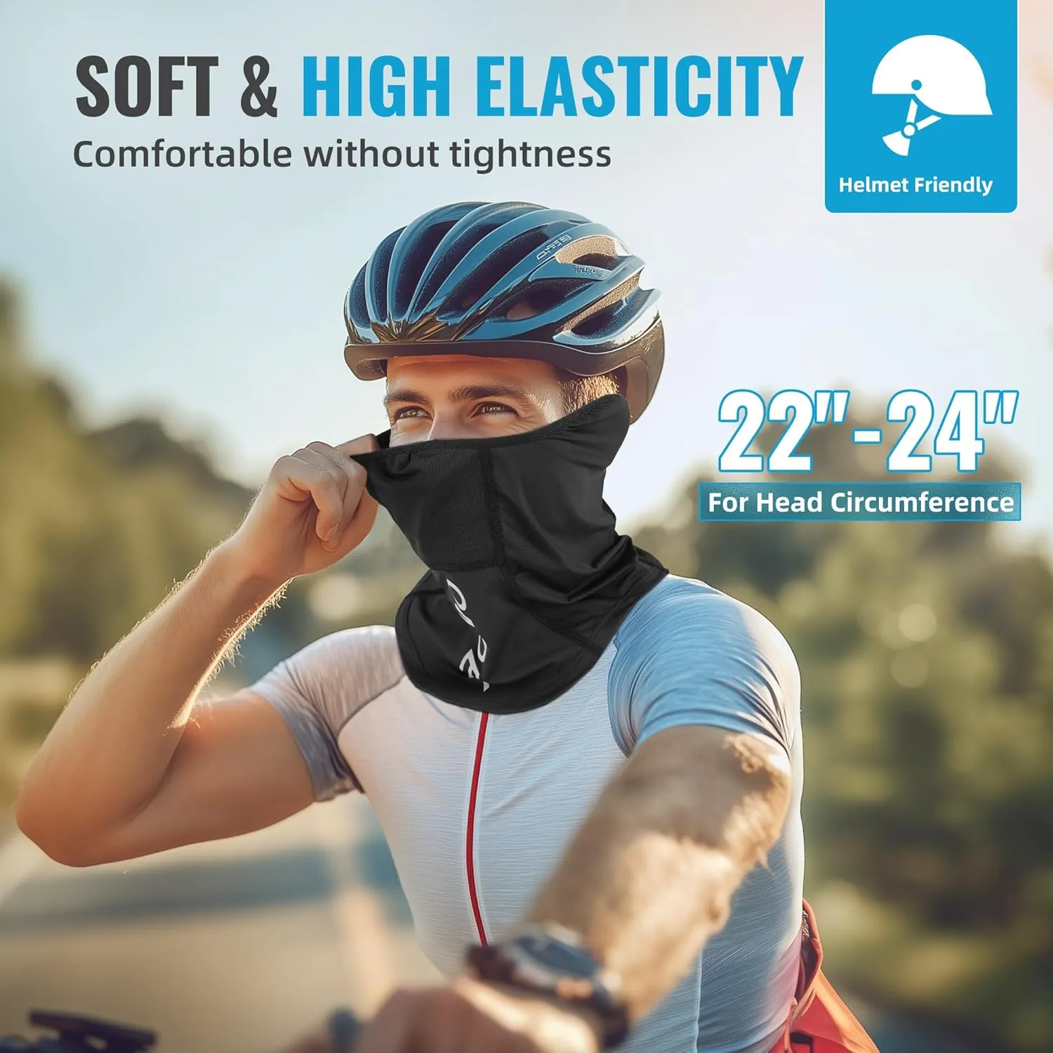 Cooling Neck Gaiter Face Cover for Sun Protection UPF 50  UV Face Mask Reflective for Men Women Fishing Cycling Hiking