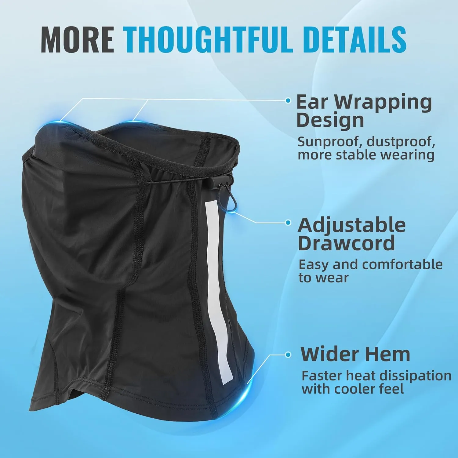 Cooling Neck Gaiter Face Cover for Sun Protection UPF 50  UV Face Mask Reflective for Men Women Fishing Cycling Hiking
