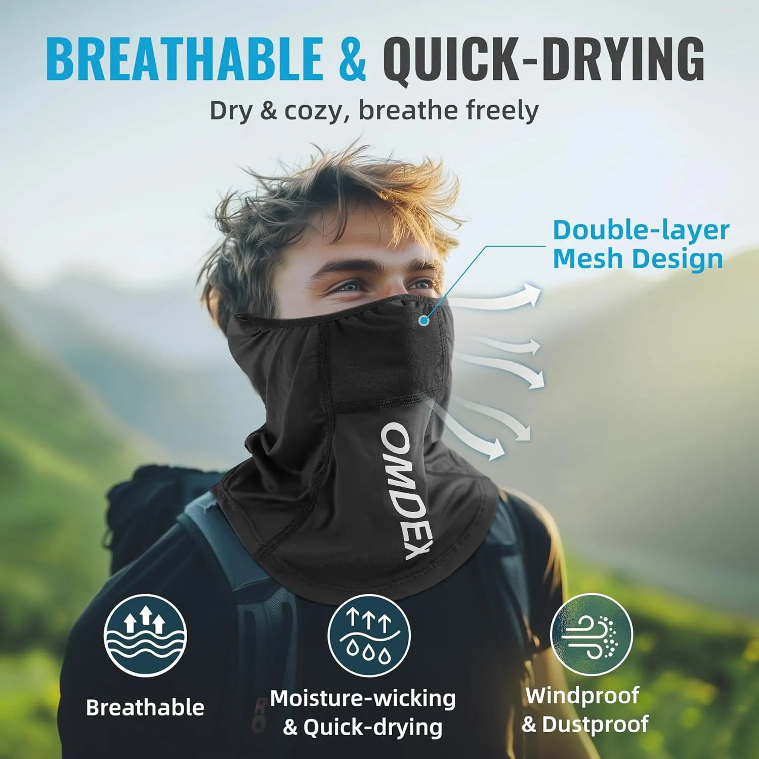 Cooling Neck Gaiter Face Cover for Sun Protection UPF 50  UV Face Mask Reflective for Men Women Fishing Cycling Hiking