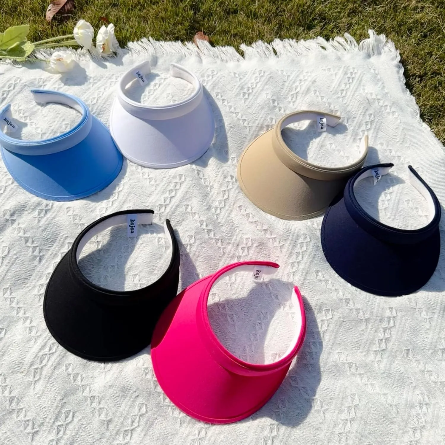 Cotton Visor Hat Women Men Clip-on Visors Hats Adjustable Outdoor Sports Golf Beach Wide Brim Sun Cap