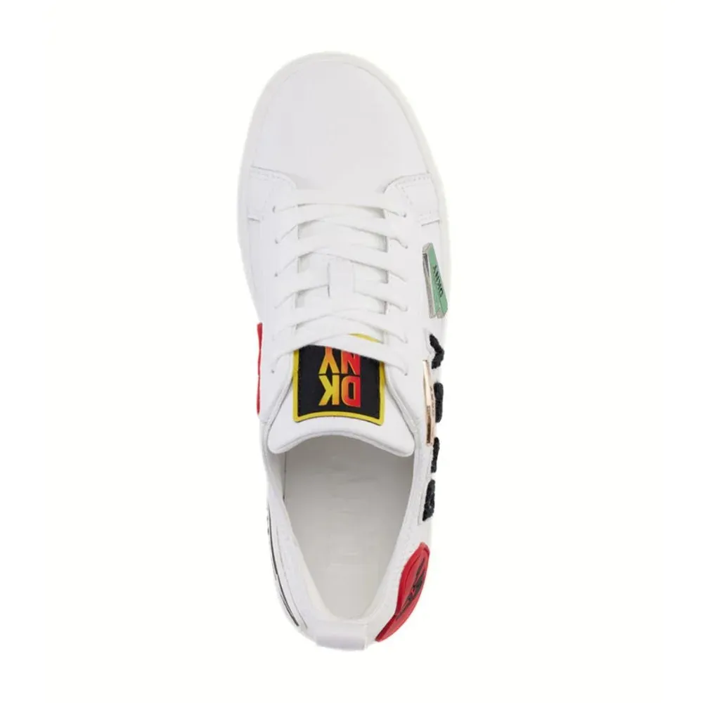 DKNY Coreen City Signs Lace Up Sneakers K1469449-WHT
