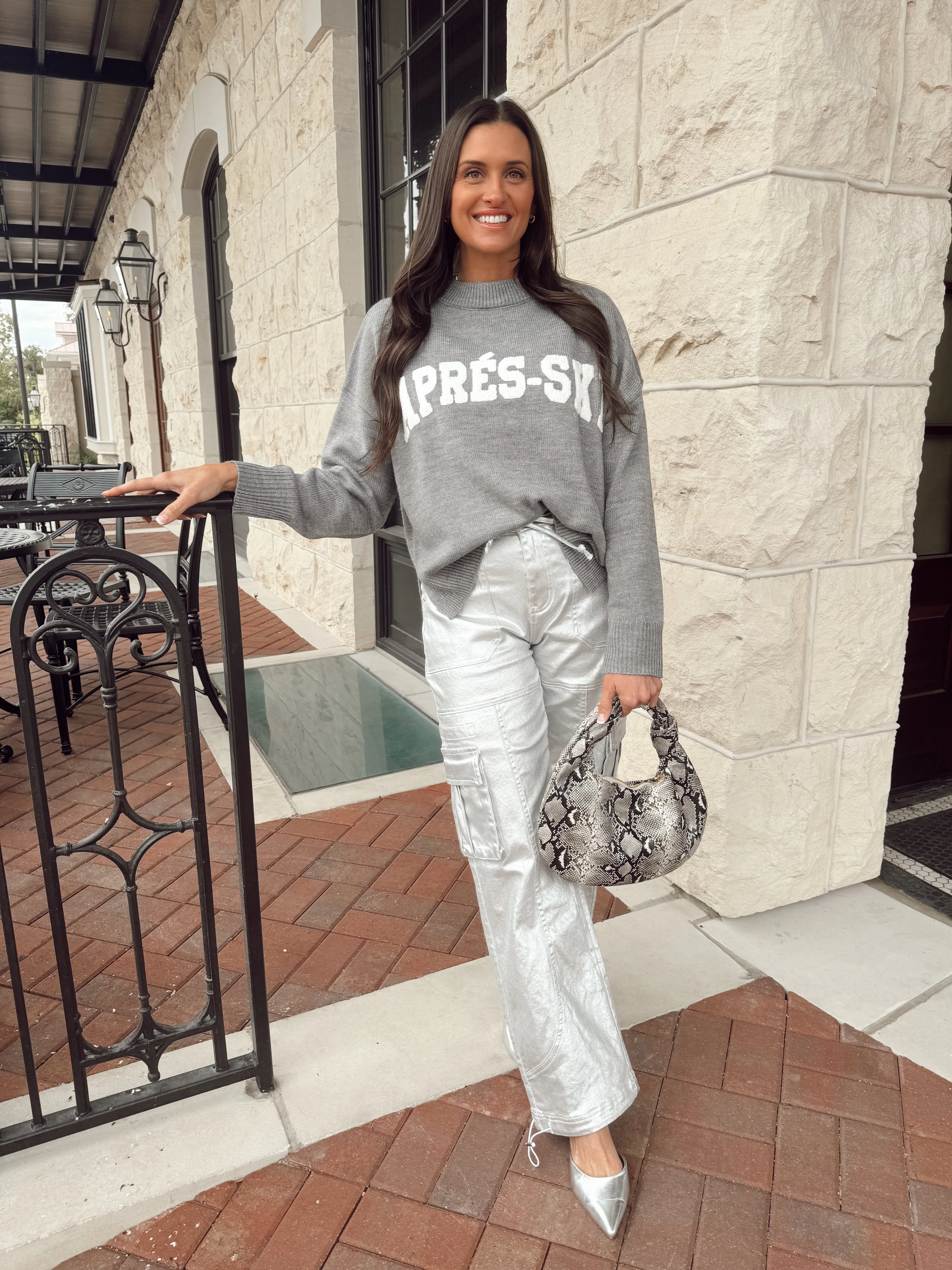 Everything Silver Cargo Pants