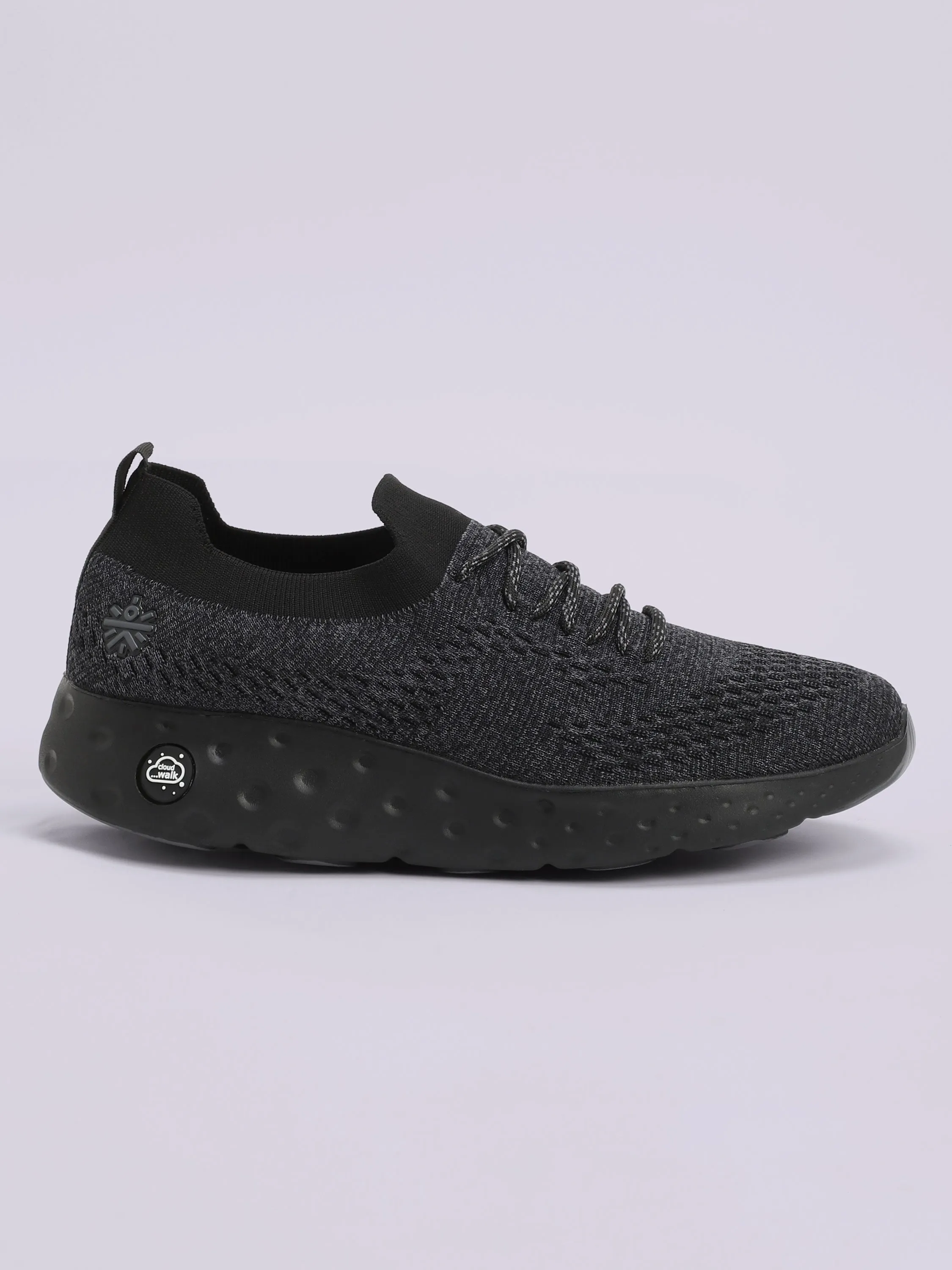 EZ  Plush Men's Walking Shoes - Black/Grey