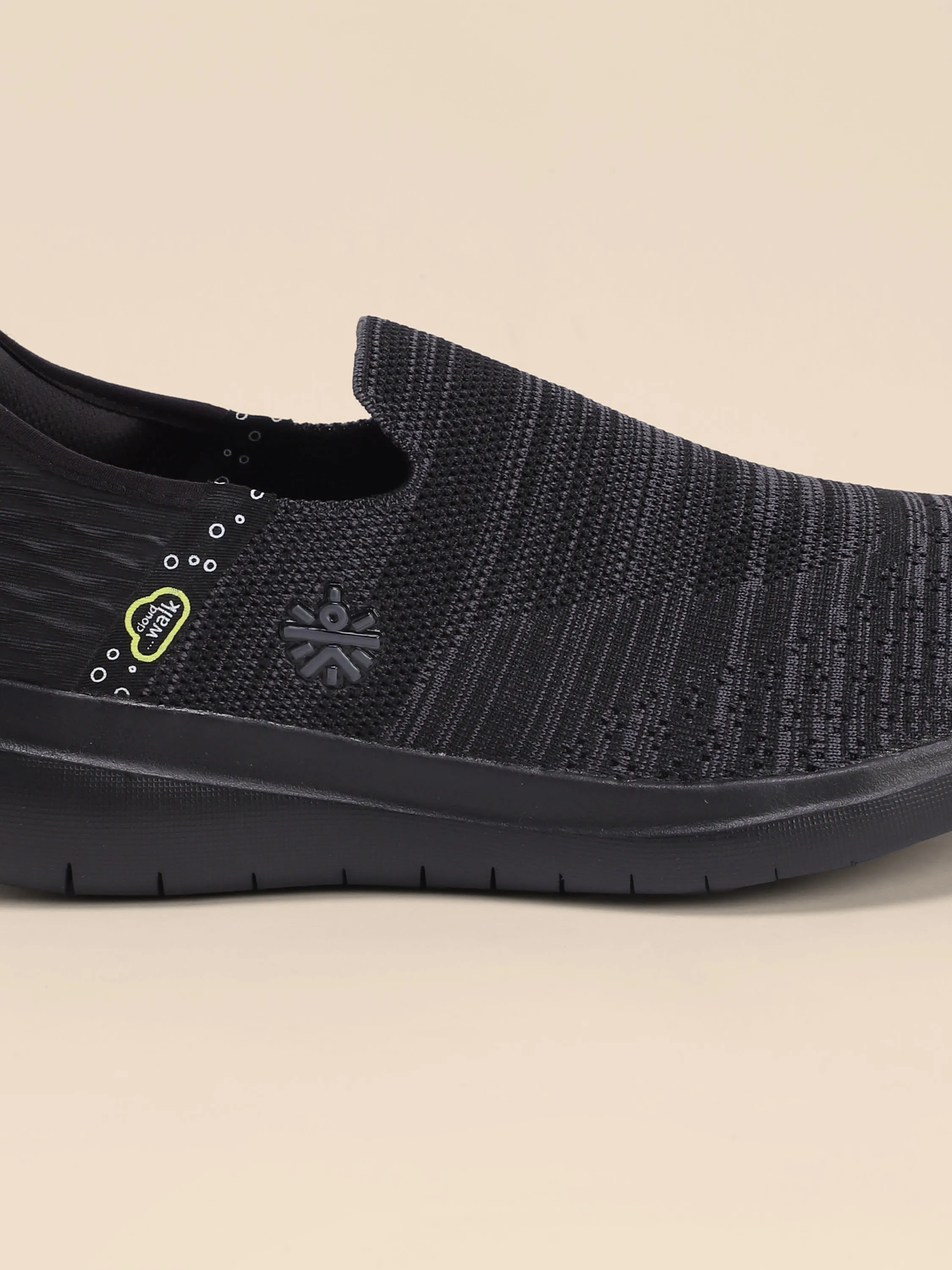 EZ  Walk Men's Walking Shoes - Black/Grey