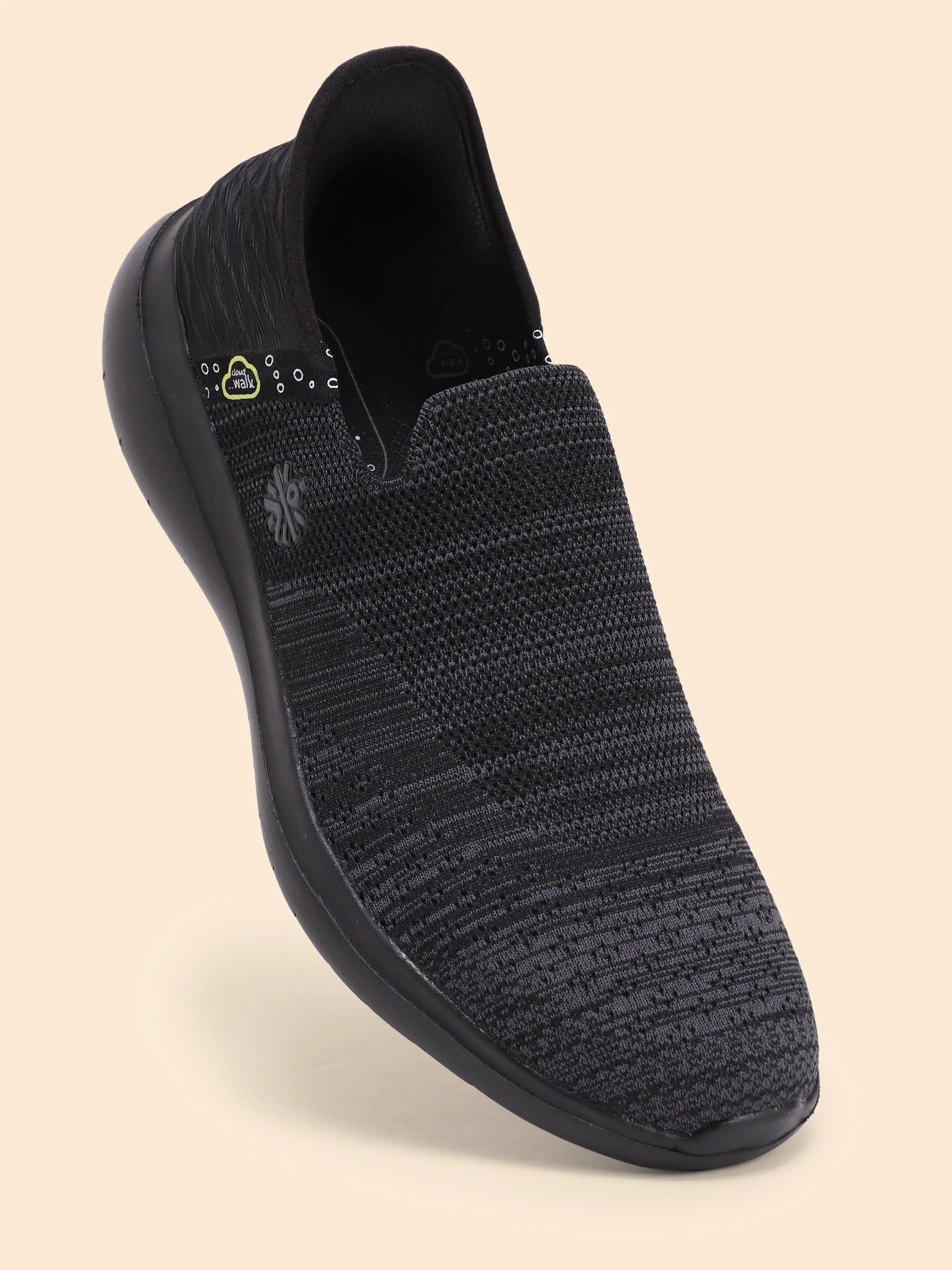 EZ  Walk Men's Walking Shoes - Black/Grey
