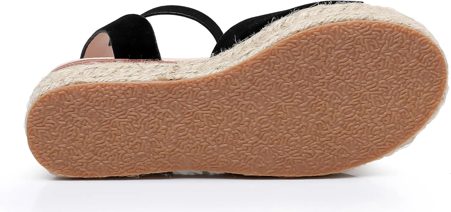 Felabo Girls' Flatform Espadrille Sandals ?C Open-Toe, Adjustable Ankle Strap, Casual Summer Shoes (Little Kid/Big Kid)