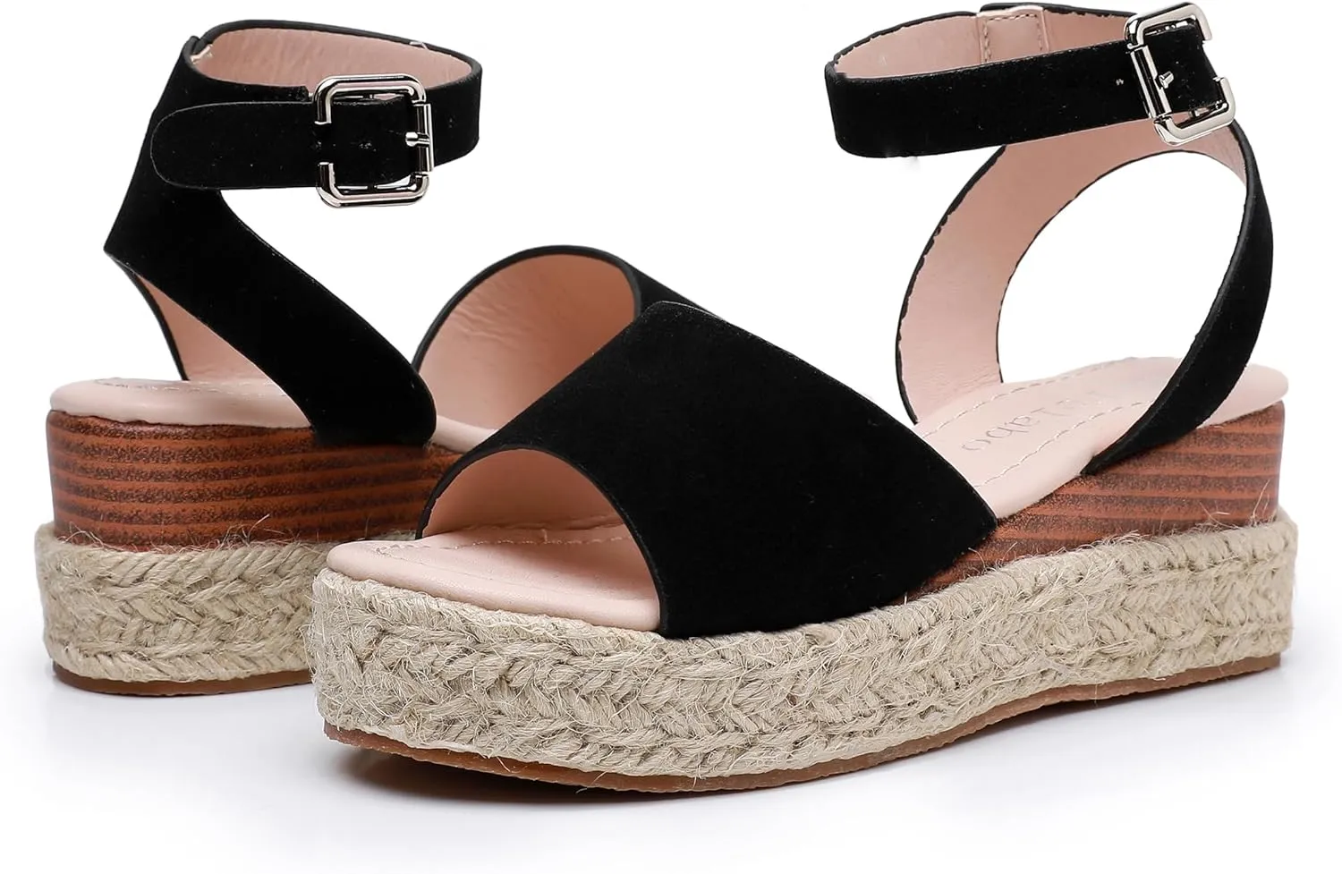 Felabo Girls' Flatform Espadrille Sandals ?C Open-Toe, Adjustable Ankle Strap, Casual Summer Shoes (Little Kid/Big Kid)