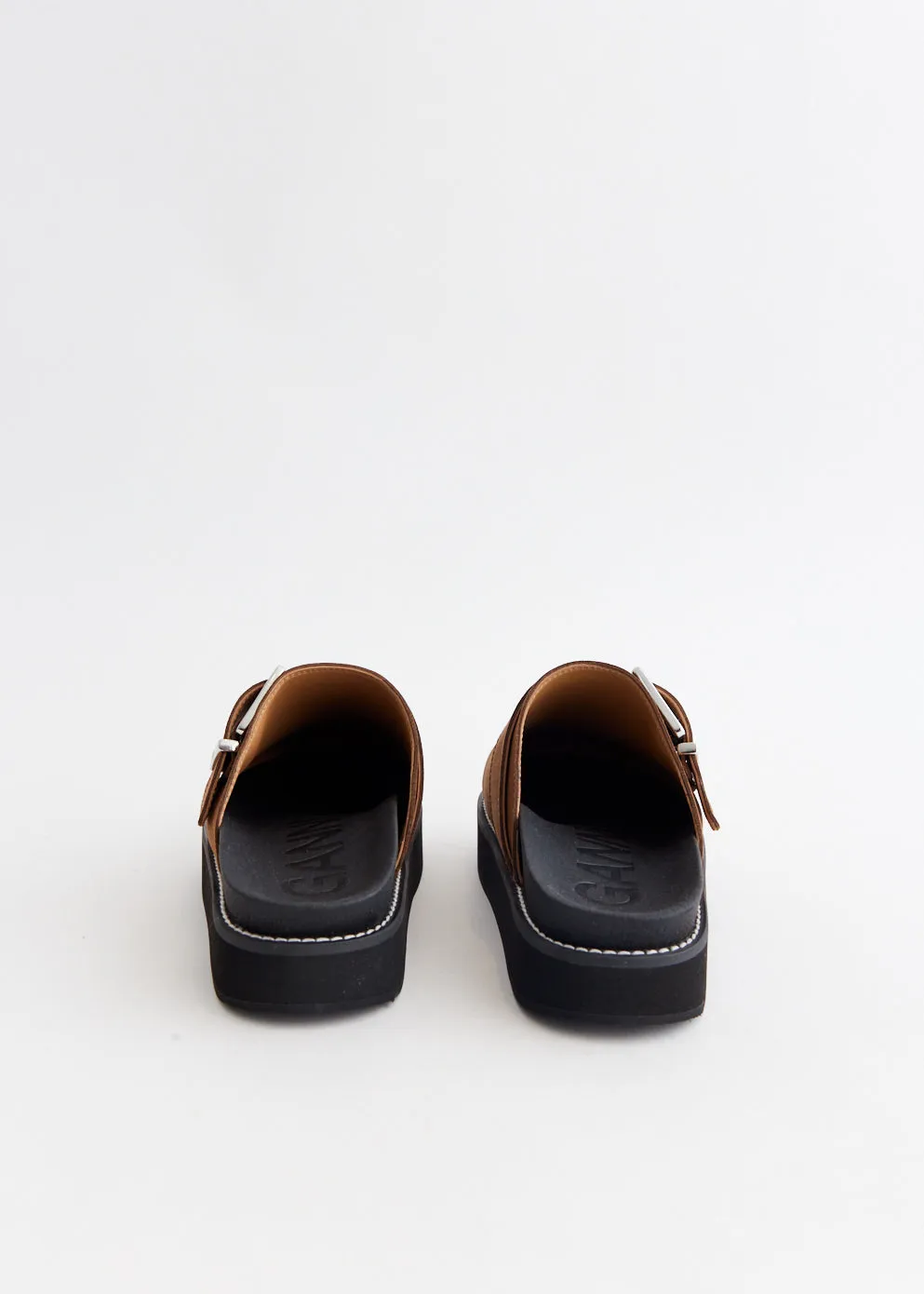 Feminine Buckle Mule Sandals