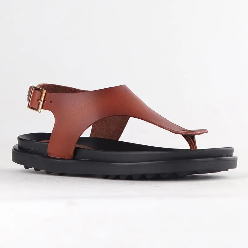 Froggie Tessa 2 Leather Comfort Sandals - Cognac
