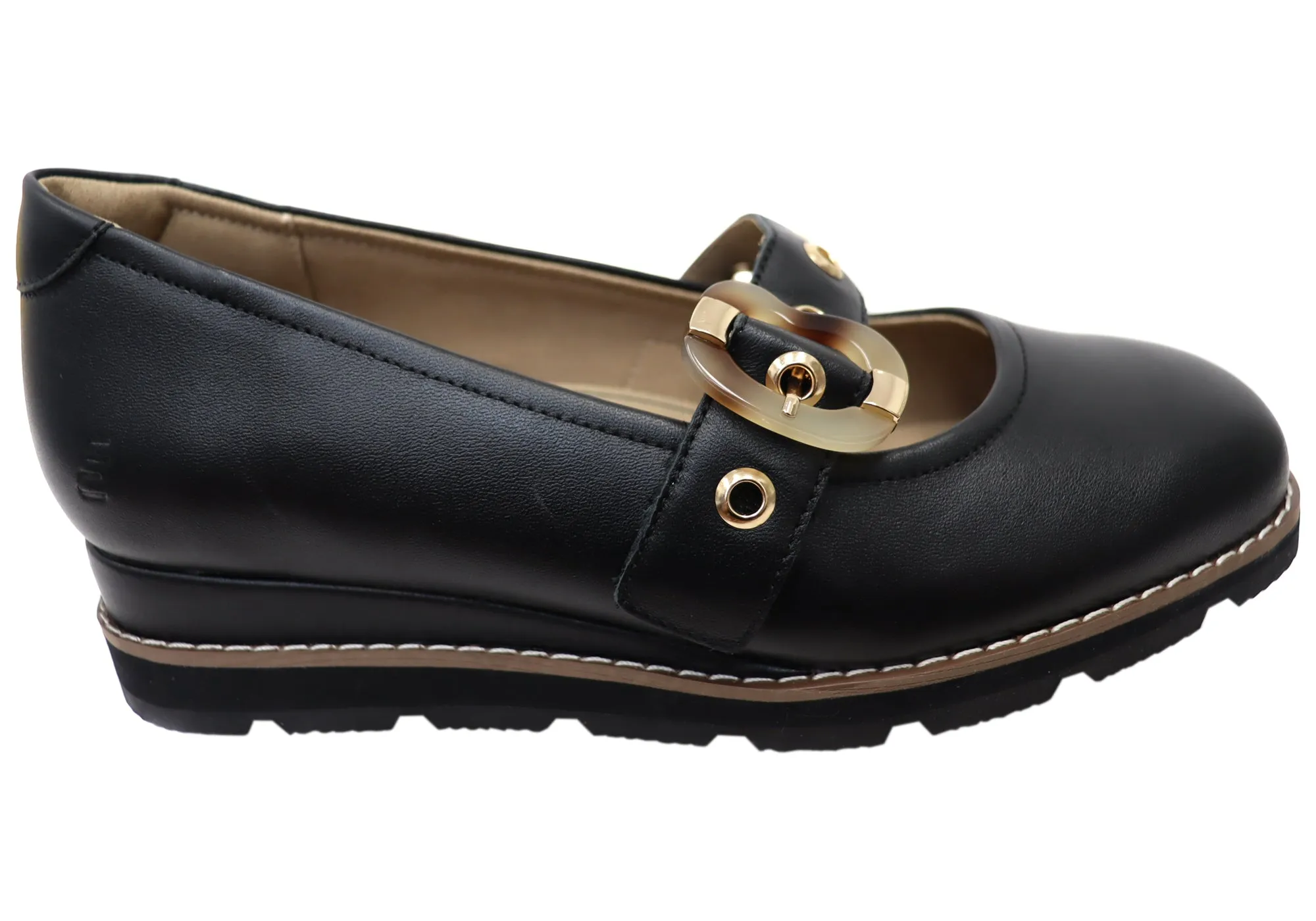 Homyped Lucy MJ Womens Supportive Leather Mary Jane Shoes