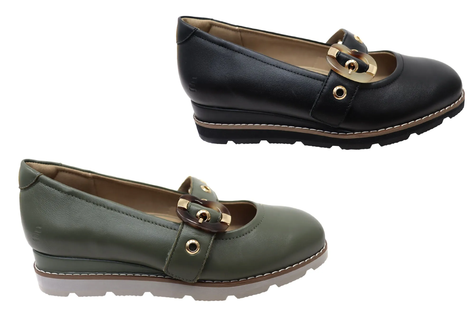 Homyped Lucy MJ Womens Supportive Leather Mary Jane Shoes