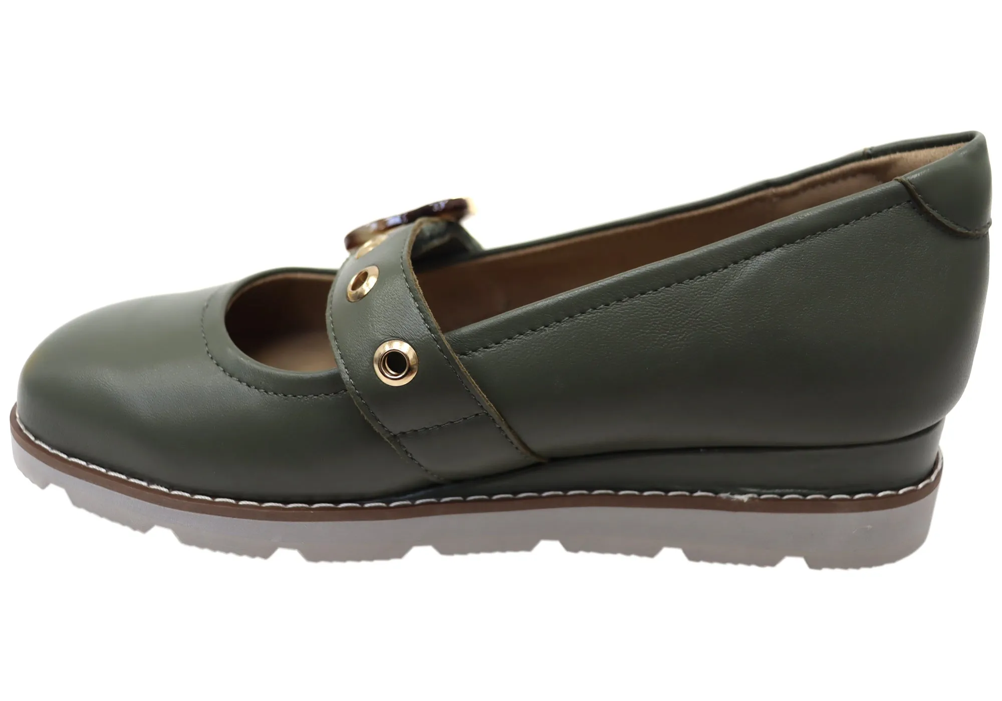 Homyped Lucy MJ Womens Supportive Leather Mary Jane Shoes