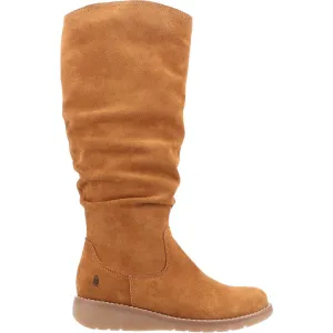 Hush Puppies Womens Lucinda Suede Boot - Tan