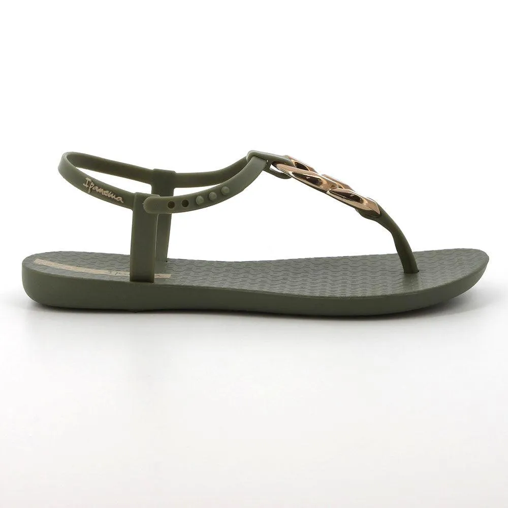Ipanema Slingback Sandal With Trim  - Green/Gold