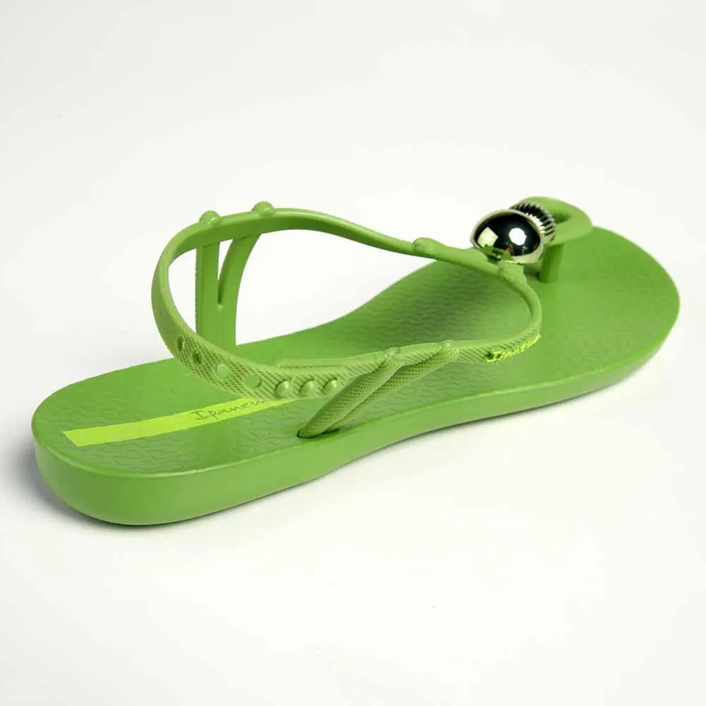 Ipanema Slingback Trim Sandals - Green/Silver