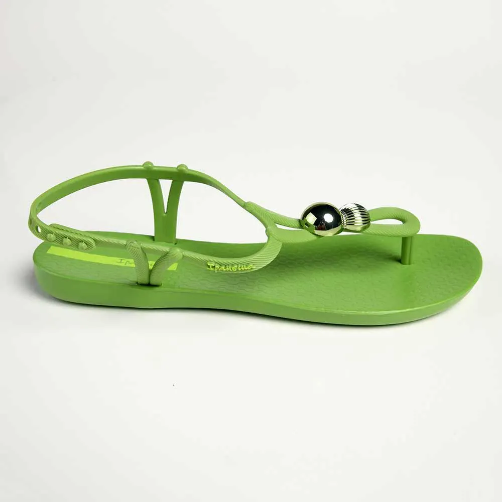 Ipanema Slingback Trim Sandals - Green/Silver