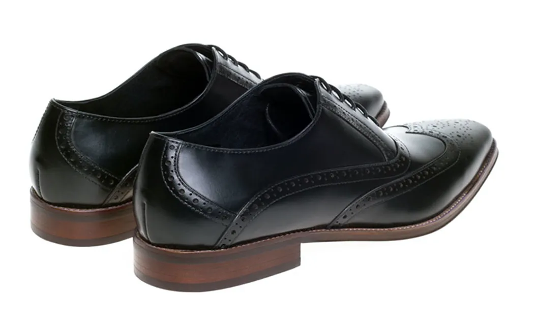 John White Hercules Black Oxford Brogue