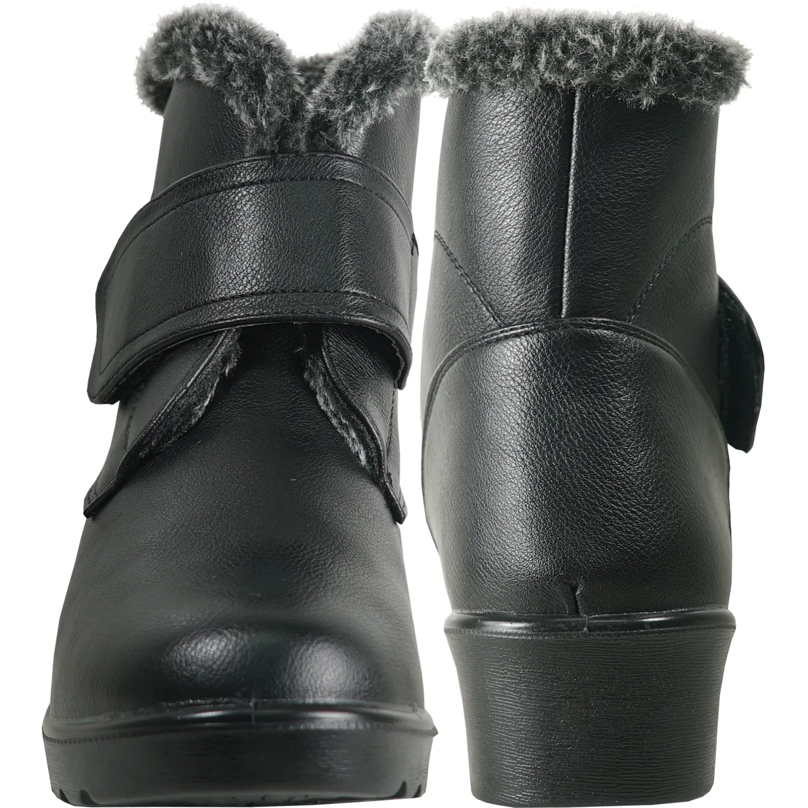 KOZI Women Winter Fur Boot NANCY-6 Ankle Casual Boot Black