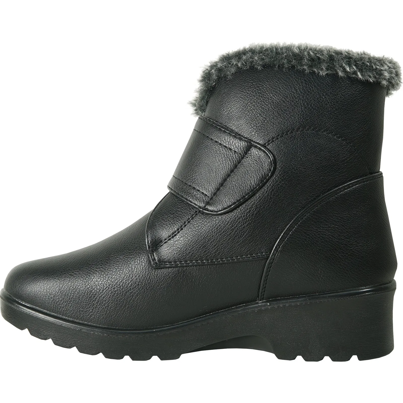 KOZI Women Winter Fur Boot NANCY-6 Ankle Casual Boot Black